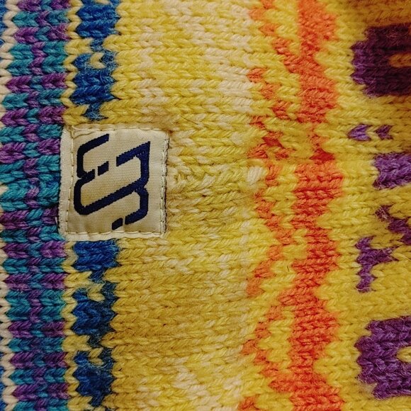 ATTRACTIVE VINTAGE Wool SKI Hat BRIGHT COLOURS HANDMADE IN CANADA Murray Merkley - Picture 5 of 8